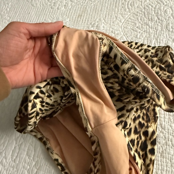 J.Crew Ruched One Piece Halter Swimsuit in Cheetah Print - Picture 5 of 6